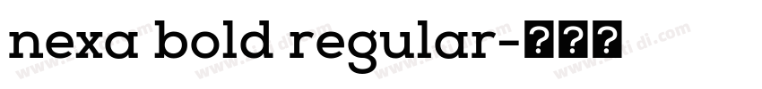 nexa bold regular字体转换